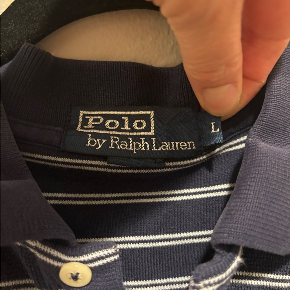 Ralph Lauren Navy and White Polo Shirt - Picture 4 of 6